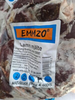 Emmzo BARF lamm mjälte (1 kg)